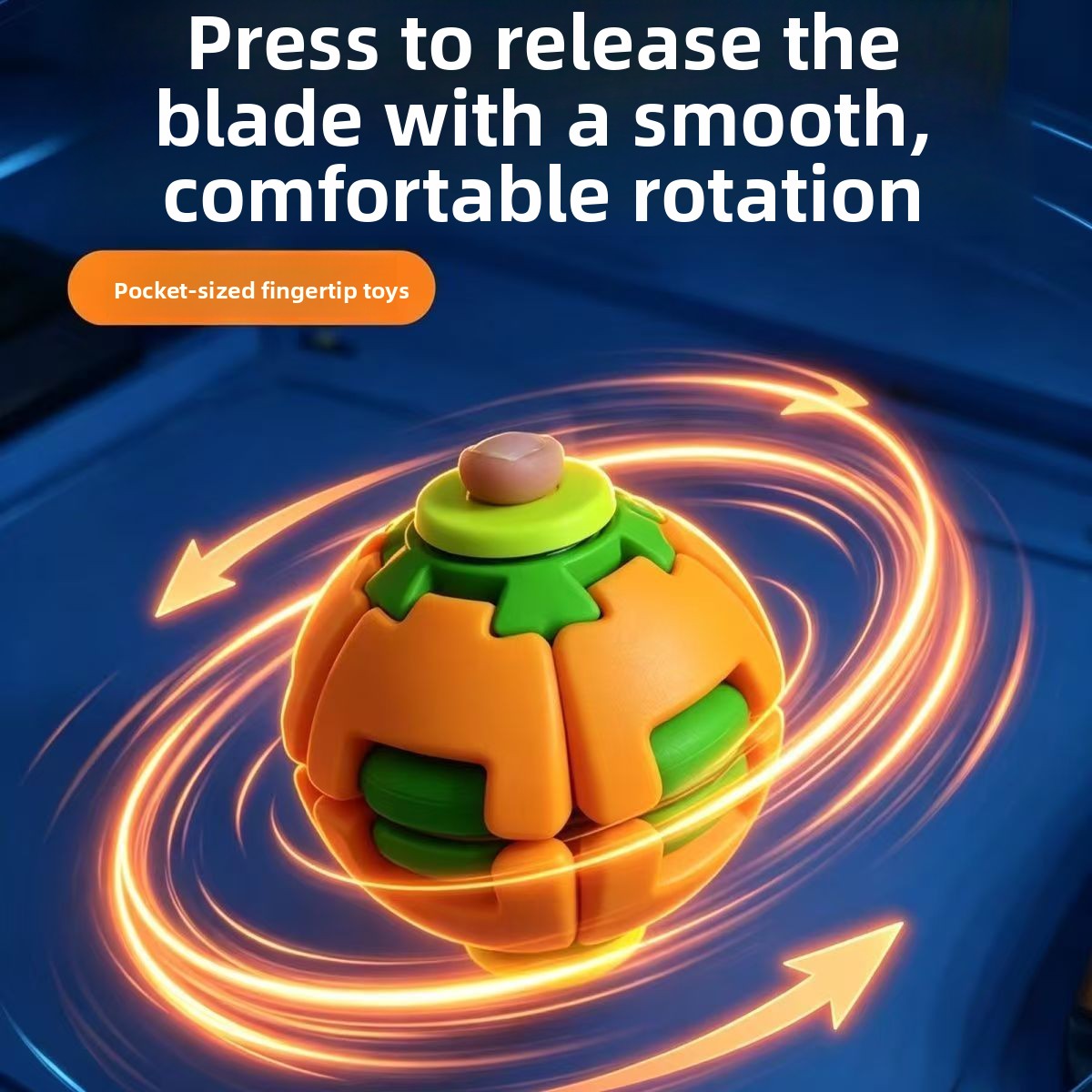 Press and Spin Stress Relief Ball Finger Gyro Educational Toy