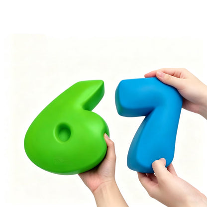 Six Seveb Squish Toys, Blue Green Taba Squish Toys, Stress Balls, Gifts