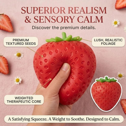 Jumbo Strawberry Squish Toys, 15" Dumpling Taba Squish Toys, Stress Balls, Gifts