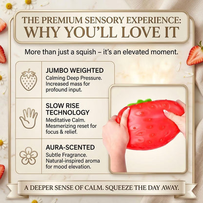 Jumbo Strawberry Squish Toys, 15" Dumpling Taba Squish Toys, Stress Balls, Gifts
