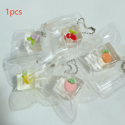 Realistic Fruit Ice Cube Squeeze Stress Relief Toy