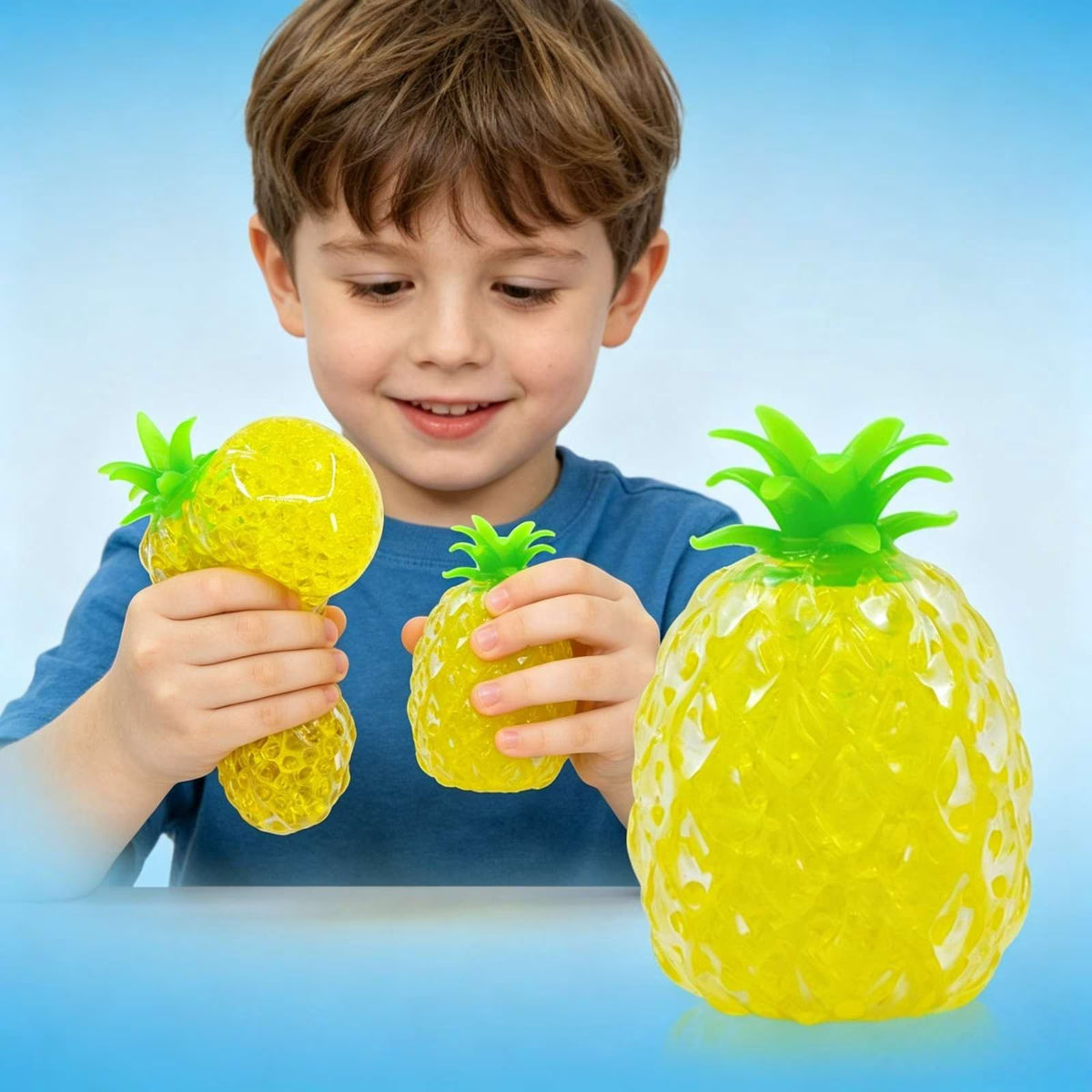 Jumbo Pineapple Squish Toys, 6.5" Fruit Taba Squish Toys, Stress Balls, Gifts
