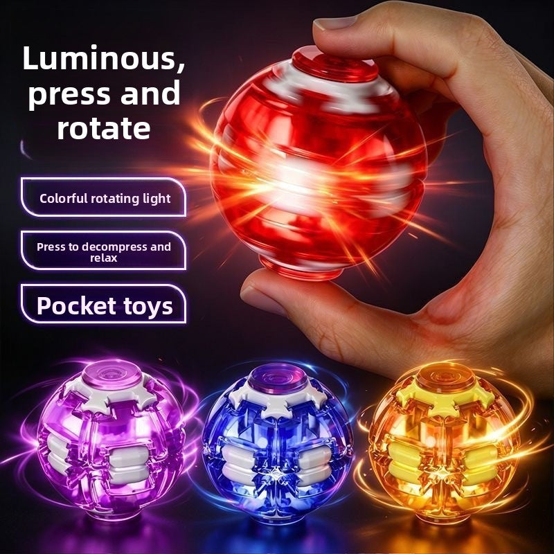 Press and Spin Stress Relief Ball Finger Gyro Educational Toy