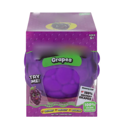 Purple Grape Squish Toys, 3.5" Fruit Taba Squish Toys, Stress Balls, Gifts