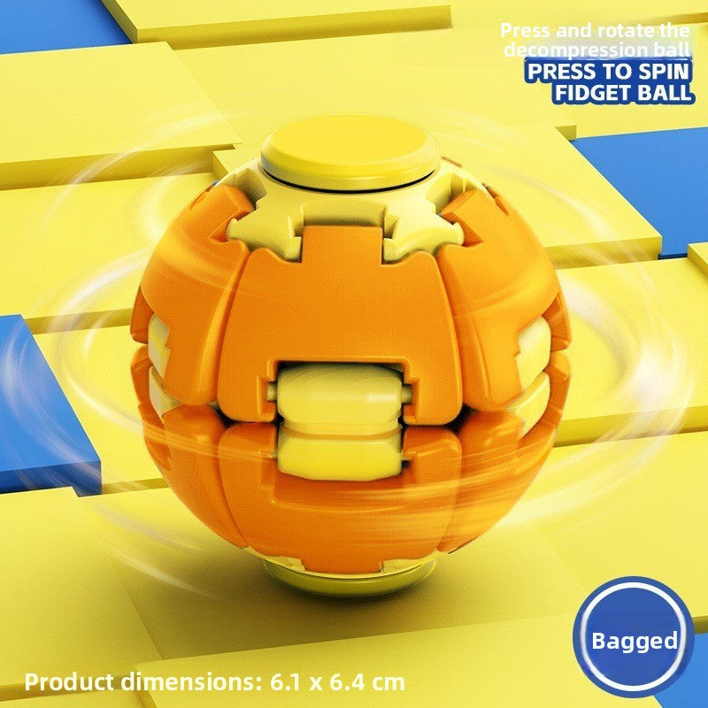 Press and Spin Stress Relief Ball Finger Gyro Educational Toy